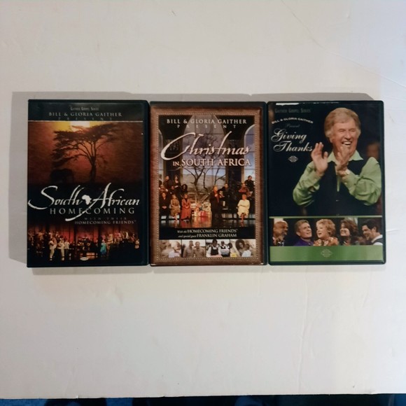 3 Bill & Gloria Gaither DVDs - Giving Thanks, Christmas in South Africa, SA Home - Picture 6 of 6